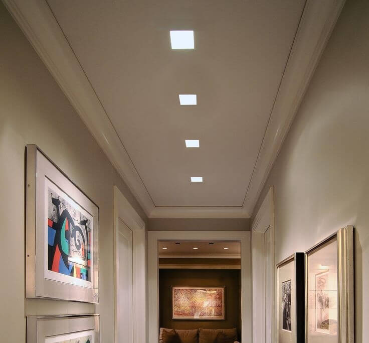 Kinh nghiệm chọn và bố trí đèn led ốp trần cho hành lang