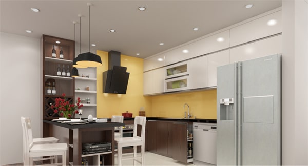 Không gian phòng bếp nên sử dụng đèn led âm trần nào là phù hợp?