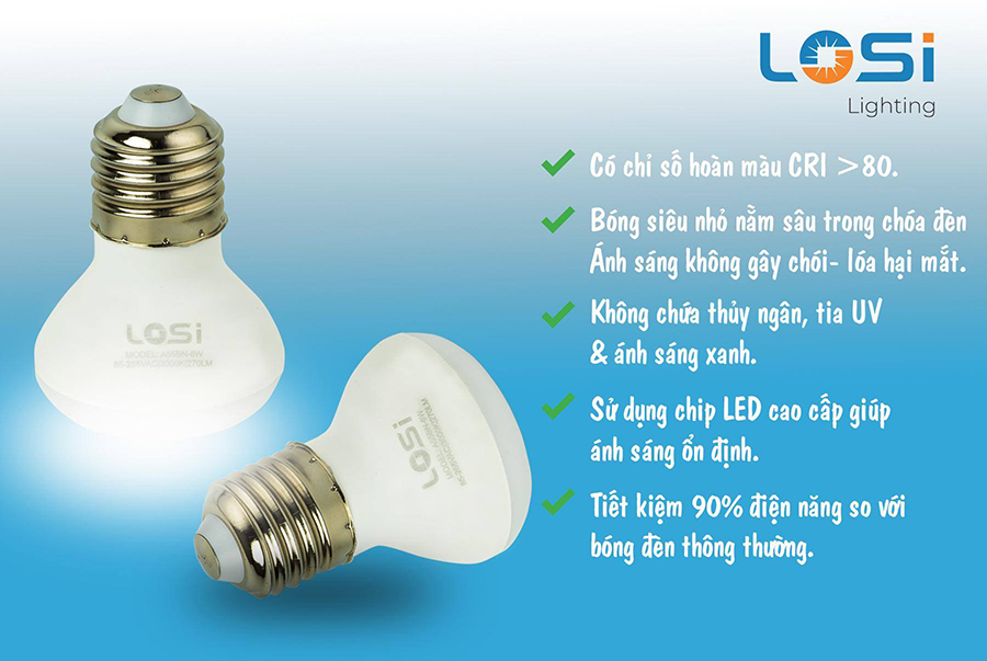 Bóng Đèn Led Bulb Par E27 6W LOSi