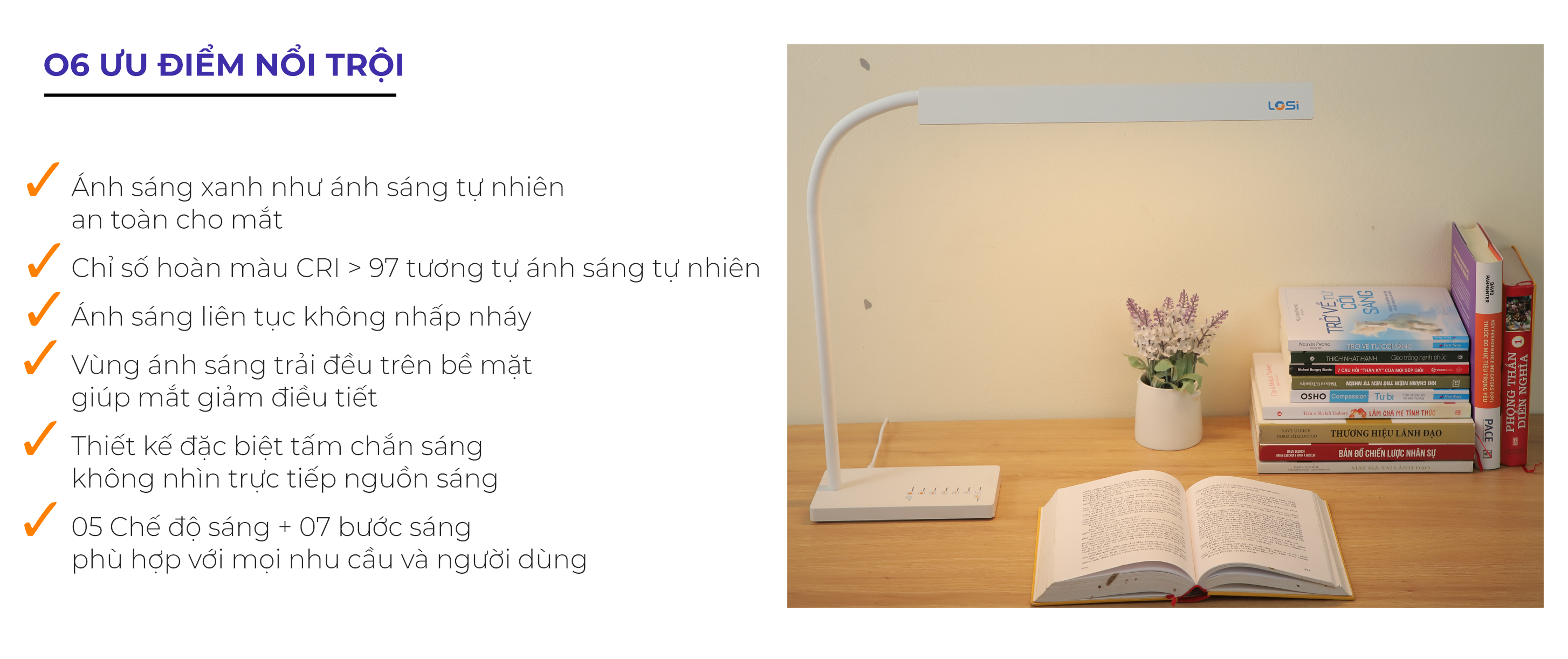 Đèn Bàn Led Cảm Ứng Chống Cận LOSi  SUNNY-C