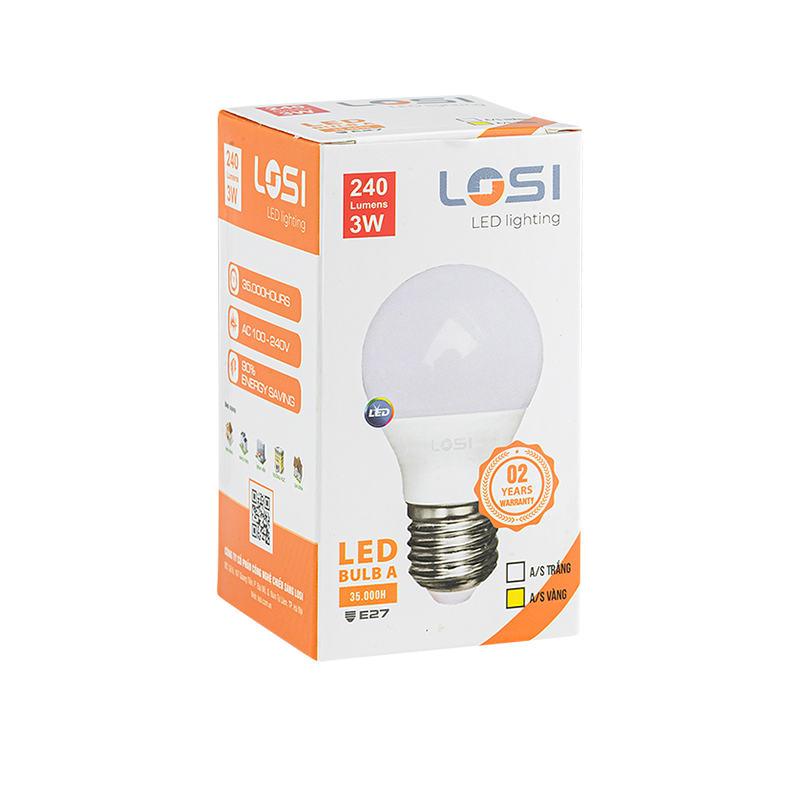 Đèn LED Bulb Tròn A50 3W Cao Cấp